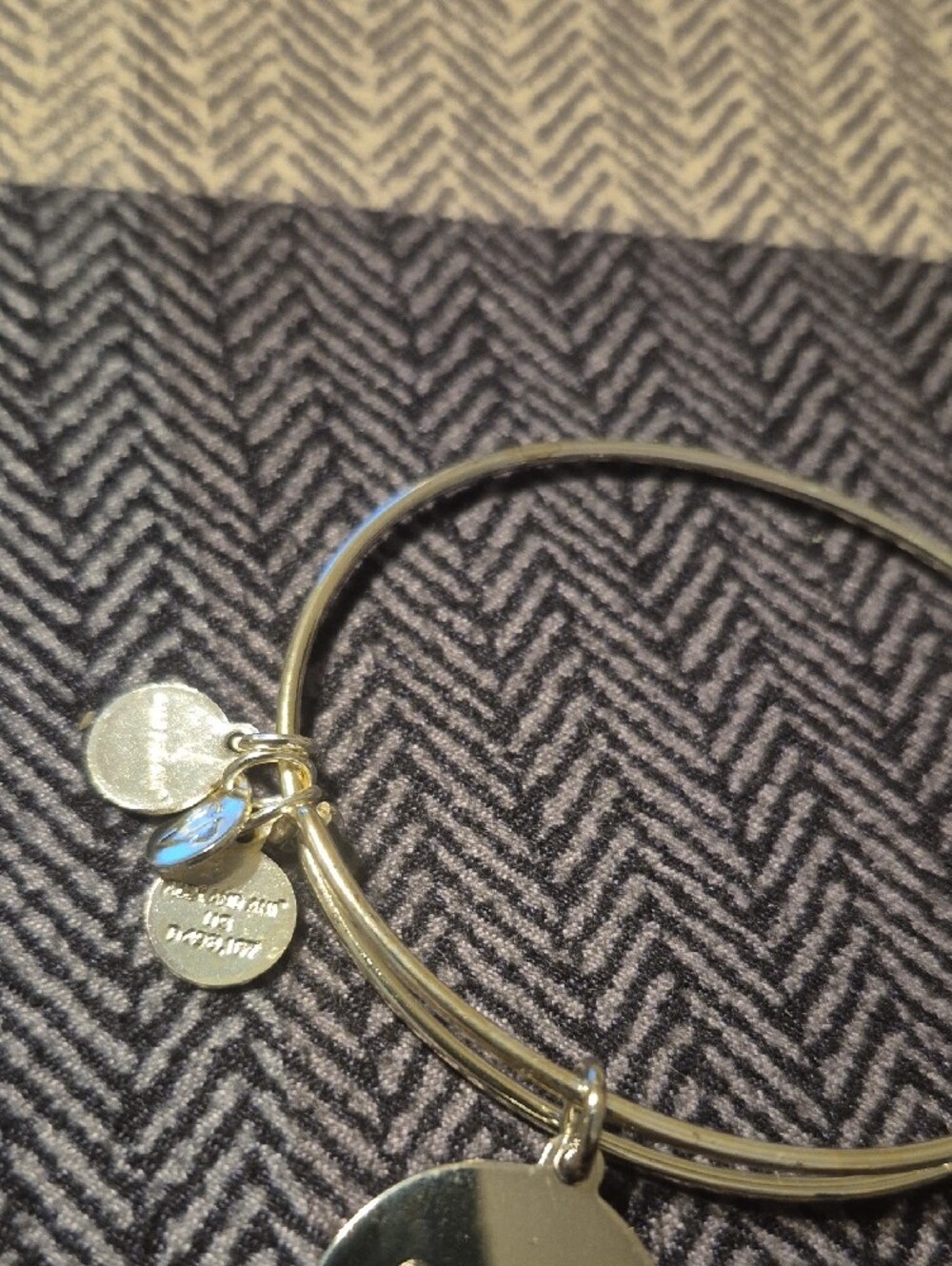 Disney Silver Bangle Bracelet with Yellow Princess Silhouette Charm - Picture 5 of 6